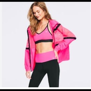 Victoria's Secret Pink Campus Full Zip Mesh Hoodie Jacket Flawless Pink XS/S